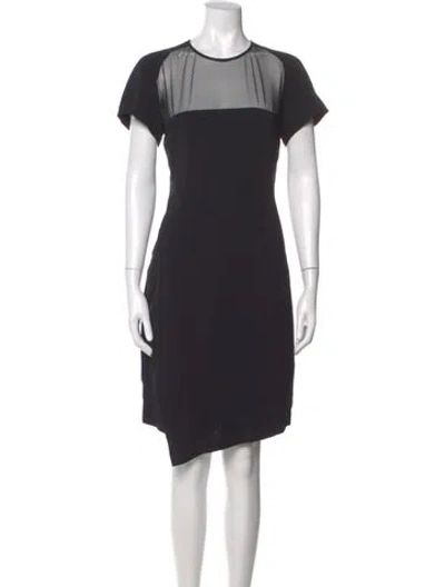 Pre-owned Just Cavalli Crew Neck Knee-length Dress In Black
