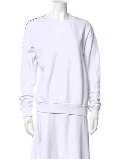Pre-owned Just Cavalli Crew Neck Long Sleeve Sweatshirt In White