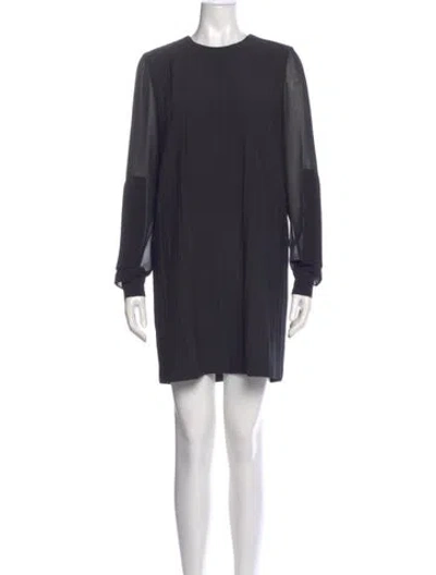 Pre-owned Just Cavalli Crew Neck Mini Dress W/ Tags In Gray