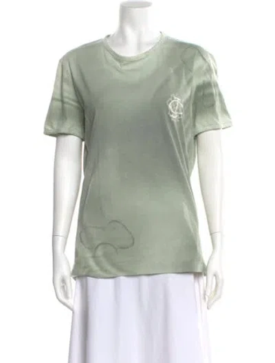 Pre-owned Just Cavalli Crew Neck Short Sleeve T-shirt In Green