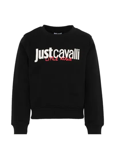 Just Cavalli Crewneck Sweatshirt In Black
