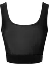 Just Cavalli Cropped Tank Top In 黑色