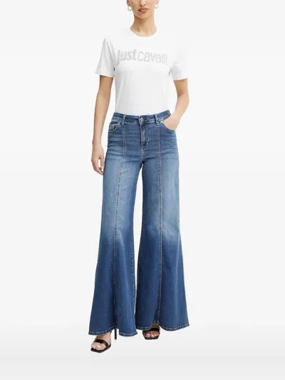 JUST CAVALLI CRYSTAL-EMBELLISHED T-SHIRT