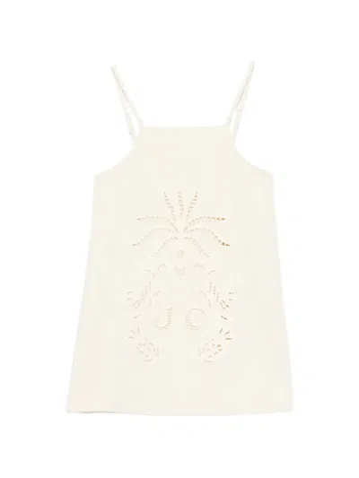 Just Cavalli Kids' Cut-out Strap Dress In White