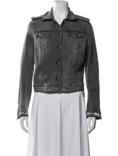 Pre-owned Just Cavalli Denim Jacket In Grey