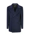 Just Cavalli Man Coat Navy Size 48 Polyester In Black