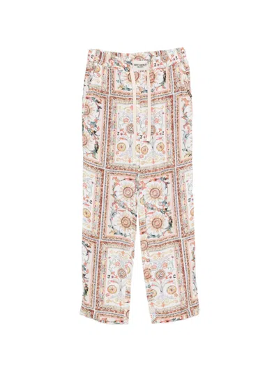 Just Cavalli Drawstring Printed Trousers In Brown