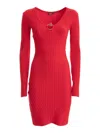 Shop Just Cavalli Vestido Midi - Rojo