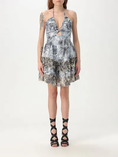 JUST CAVALLI DRESS JUST CAVALLI WOMAN COLOR BLUE,G77349009