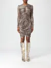 Just Cavalli Dress  Woman Color Brown In Brown