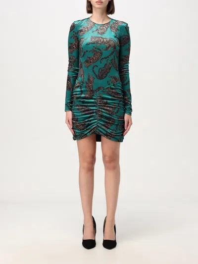 JUST CAVALLI DRESS JUST CAVALLI WOMAN COLOR GREEN,G06192012