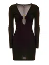 Just Cavalli Dress With Long Sleeves In Black