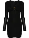 Just Cavalli Fitted Minidress In Black