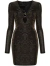 Just Cavalli Snake-detail Mini Dress In Gold