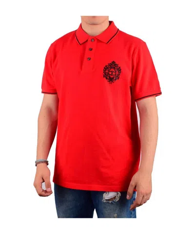 Just Cavalli Elastic Knitted Polo Shirt In Red
