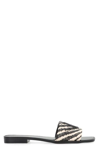 Just Cavalli Elisie Flat Sandals In Black