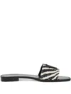 Just Cavalli Elisie Striped Slide Sandals In Black