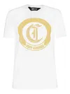 Just Cavalli Embellished-logo T-shirt In White