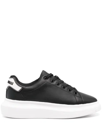 JUST CAVALLI EMBOSSED-LOGO SNEAKERS