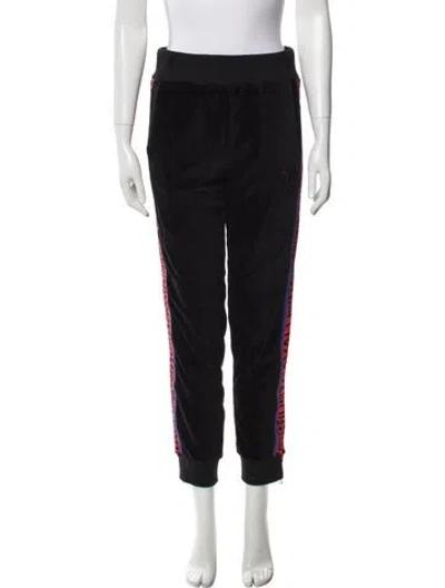 Pre-owned Just Cavalli Embroidered Accent Sweatpants W/ Tags In Black