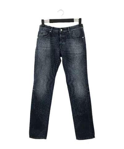 Just Cavalli Faded Details Denim Trousers In Black