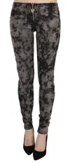 Just Cavalli Faded Low Waist Skinny Denim Trousers Jeans In Green