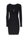 Just Cavalli Fitted Minidress In Black