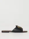 Just Cavalli Elisie Leather Slides In ブラック