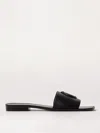 Just Cavalli Leather Slippers In Schwarz