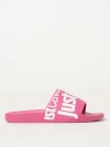 Just Cavalli Logo-raised Slides In Pink