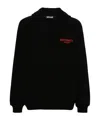 Just Cavalli Flocked-logo Cotton Hoodie In Black