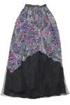 Just Cavalli Floral Crepe Maxi Skirt In Black Rayon In Black