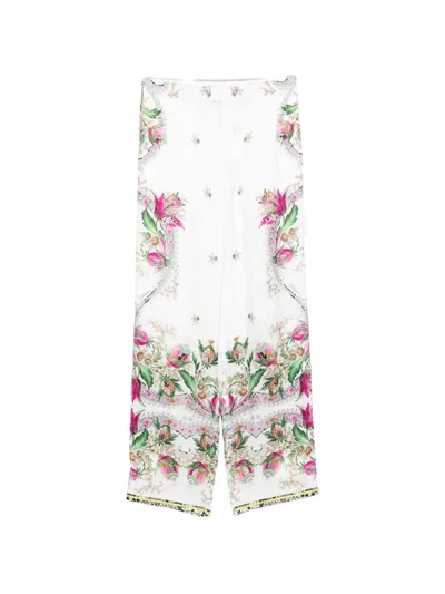 Just Cavalli Floral Palazzo Pants In Multi