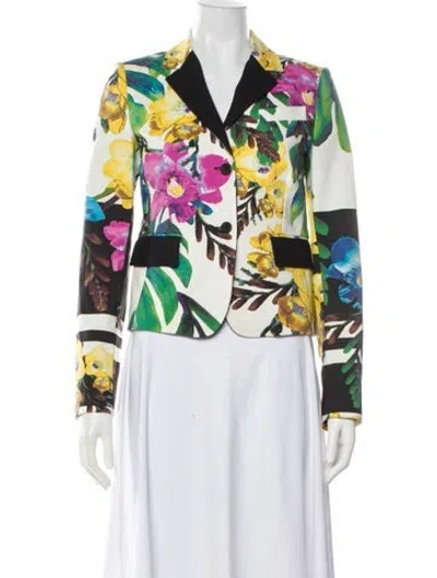 Pre-owned Just Cavalli Floral Print Blazer In Multi