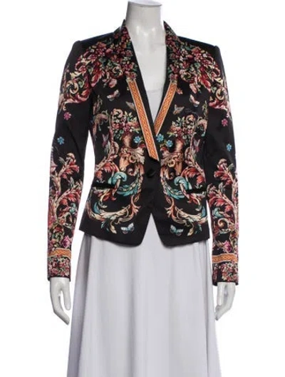 Pre-owned Just Cavalli Floral Print Blazer In Multi