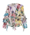Just Cavalli Floral-print Chiffon Shirt In Multi-color