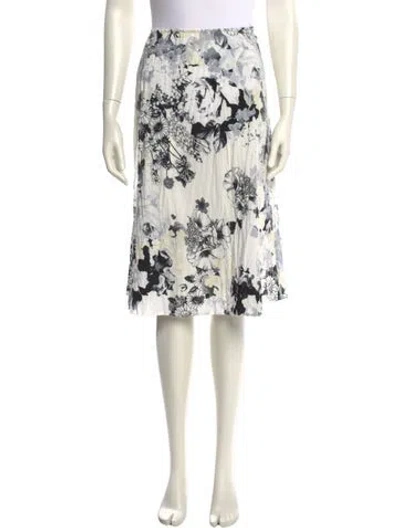 Pre-owned Just Cavalli Floral Print Knee-length Skirt In Neutral