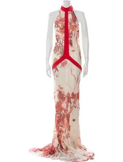 Pre-owned Just Cavalli Floral Print Long Dress W/ Tags