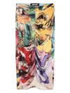 Just Cavalli Floral-print Midi Skirt In 黄色