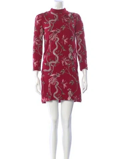 Pre-owned Just Cavalli Floral Print Mini Dress In Pink