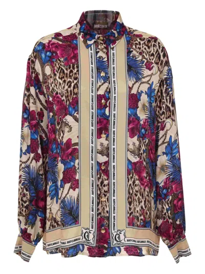 Just Cavalli Floral-print Shirt In Multi
