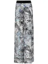 Just Cavalli Floral-print Trousers In 白色
