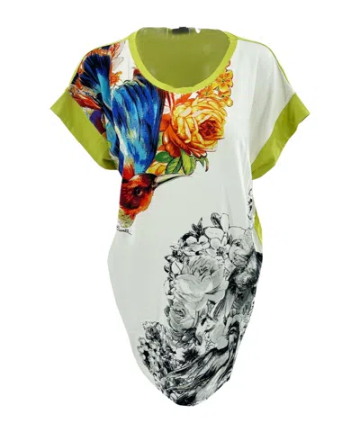 Just Cavalli Floral Printed T-shirt In Multicolor