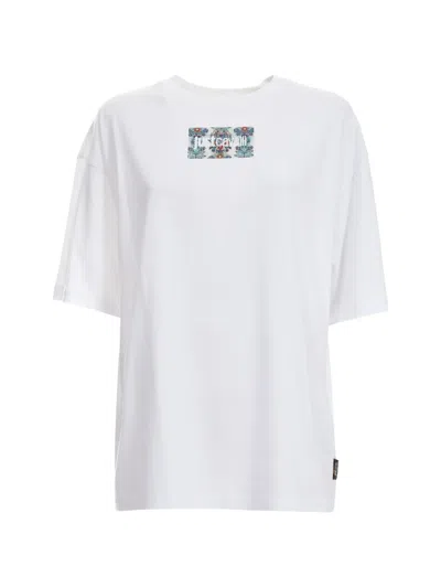 Just Cavalli Floral T-shirt In White