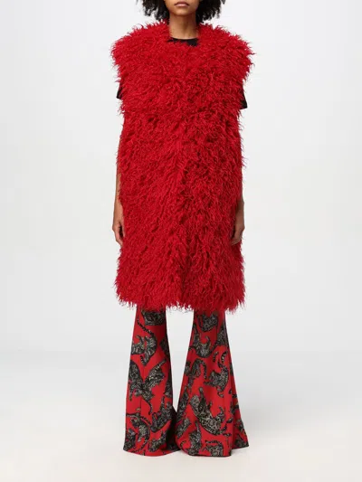 Just Cavalli Fur Coats  Woman Color Red In Rot