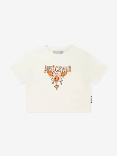 Just Cavalli Babies'  Girls Kota Logo T-shirt In White