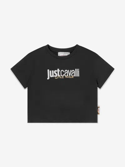 Just Cavalli Babies'  Girls Mairag Logo T-shirt In Black