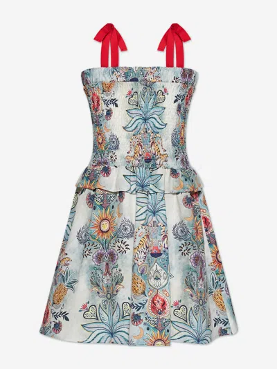 Just Cavalli Babies'  Girls Tropical Garden Ruya Midi Dress In Multi