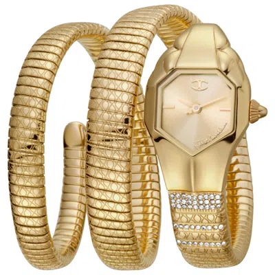 Just Cavalli Glam Snake Women's Watch In Gold