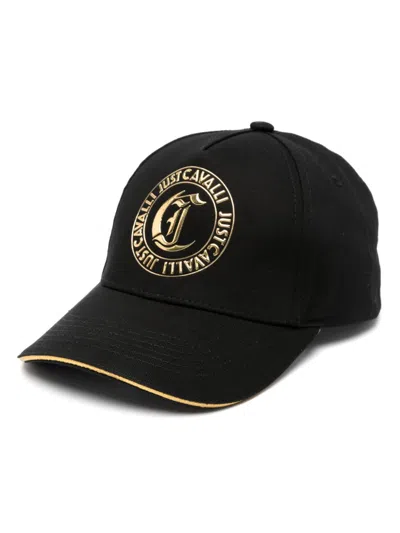 Just Cavalli Gothic Round Baseball Cap In Black